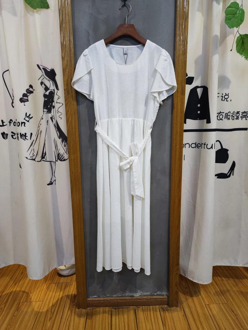 麦寻QLLFS17A夏季2025连衣裙新款系带法式长裙收腰显瘦气质裙子