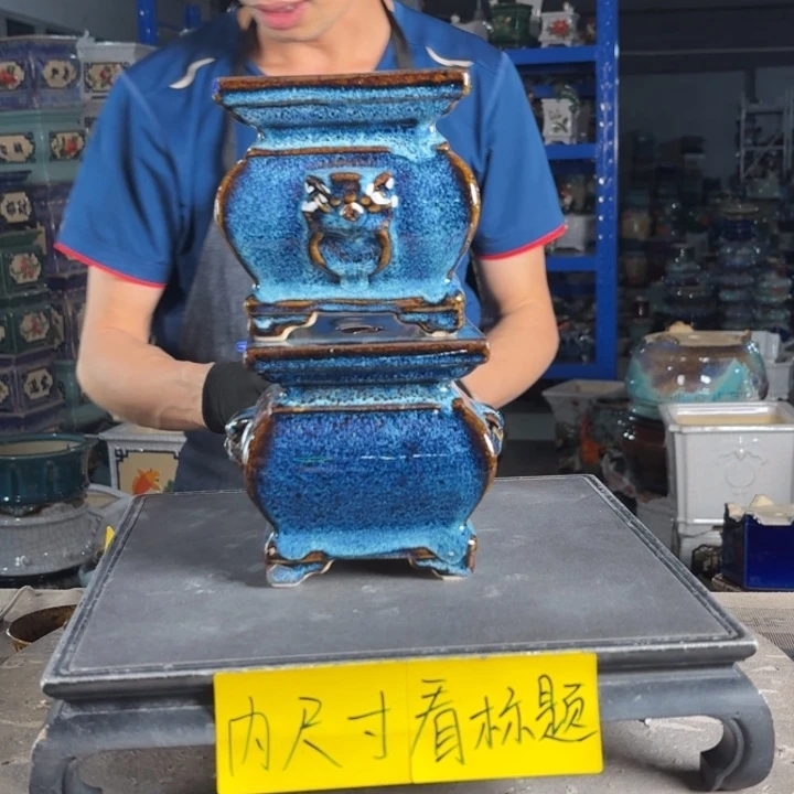 一风堂石湾花盆 面宽11高12 磕碰瑕疵