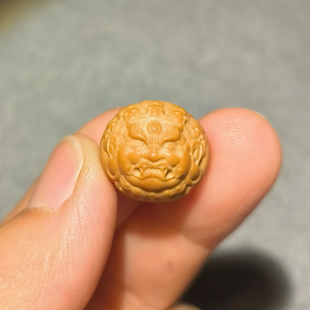 精工雕刻黑财神猴头核桃单珠文玩