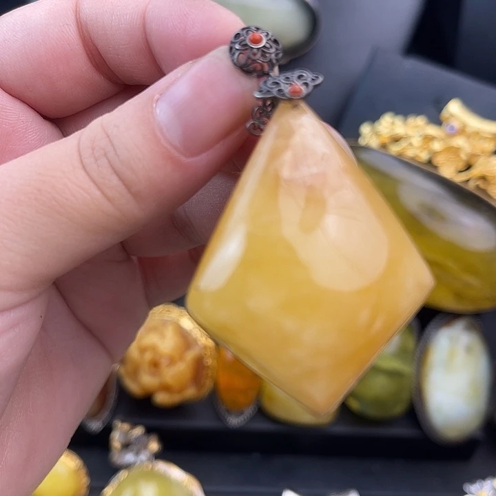 琥珀银S925镶嵌裸石