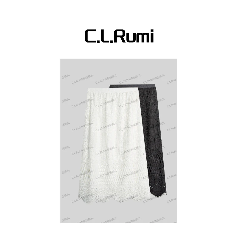 【Rumi精品】“扶摇“25夏重工蕾丝镂空显瘦遮肉气质百搭半裙6940bq