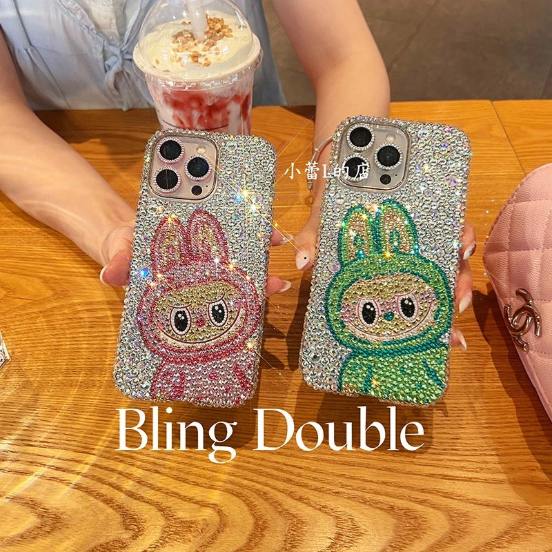 可爱布布满钻水钻13手机壳15pro适用16promax华为卡通ins创意14