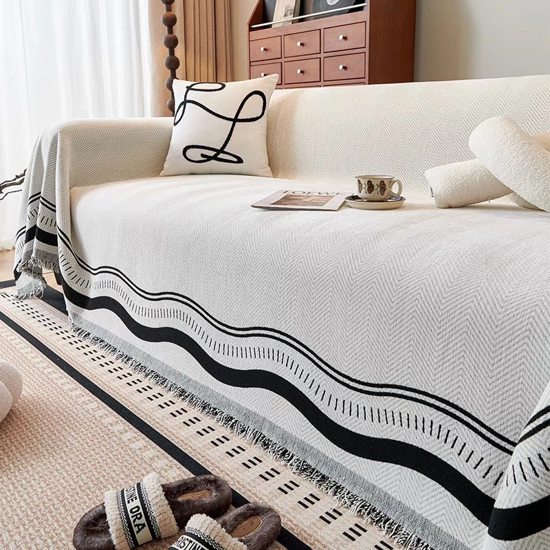 【晚颜】复古轻奢雪尼尔网红沙发盖巾一片式全沙发沙发布全盖盖布