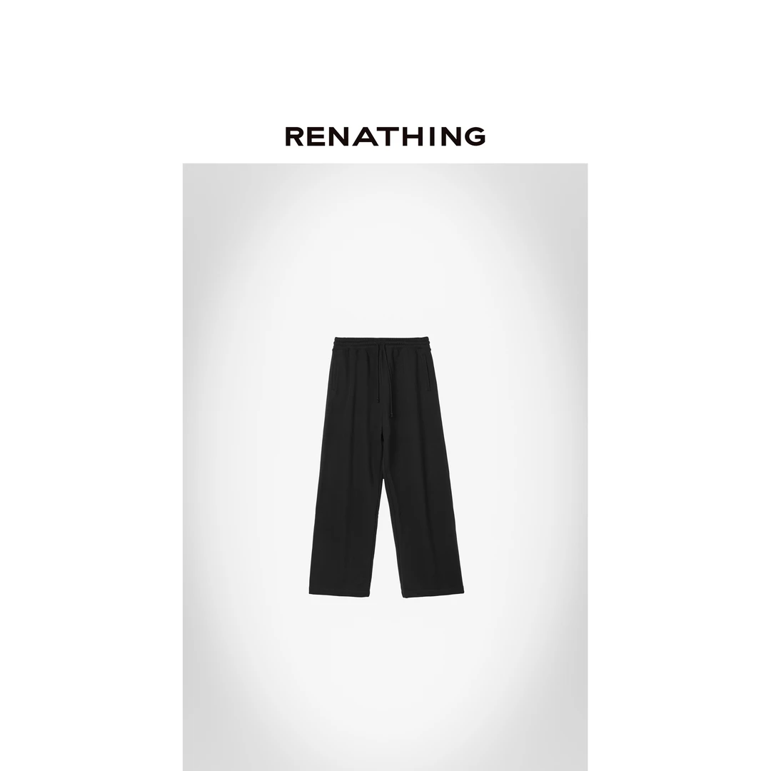 【RENATHING】男士棉质休闲直筒宽松卫裤