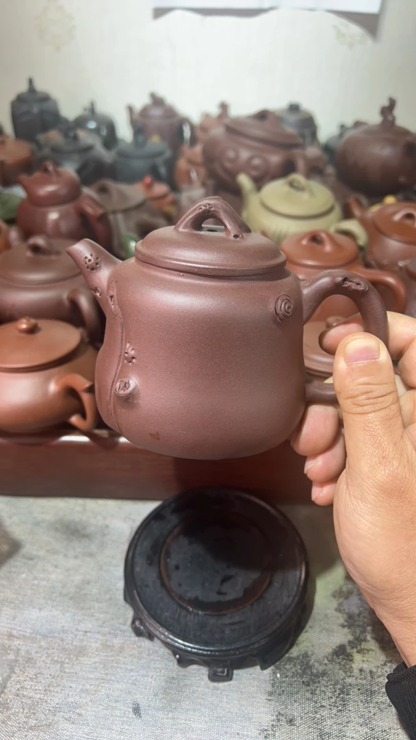 树桩紫砂壶原矿紫泥