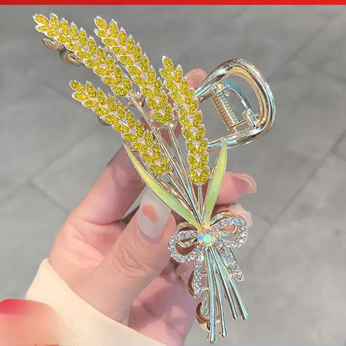 发饰麦穗发夹发饰头饰时尚饰品女后脑勺盘发发带优雅精致轻奢气质
