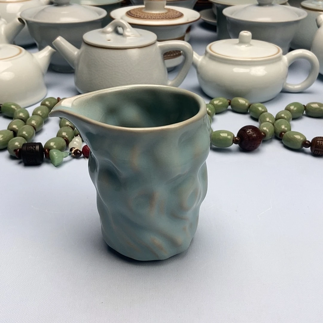 杯仿古天蓝公道杯原矿原釉原产地