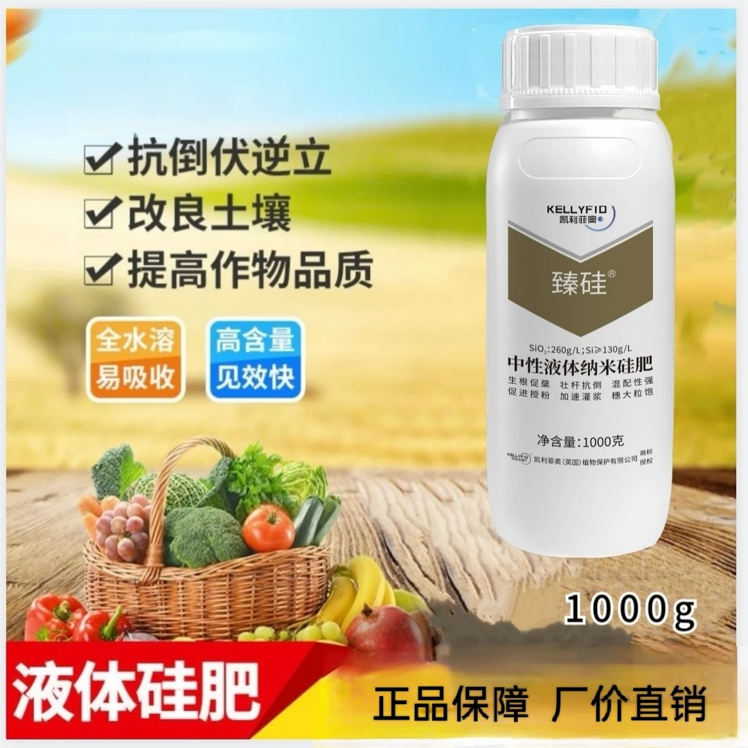 臻硅液体纳米硅肥农资小麦水稻玉米果蔬壮杆抗倒生根促蘖防炸壳肥