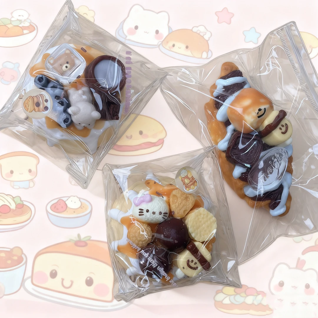 童趣甜点动物捏捏乐仿真面包造型解压玩具软萌治愈甜系解压 微瑕