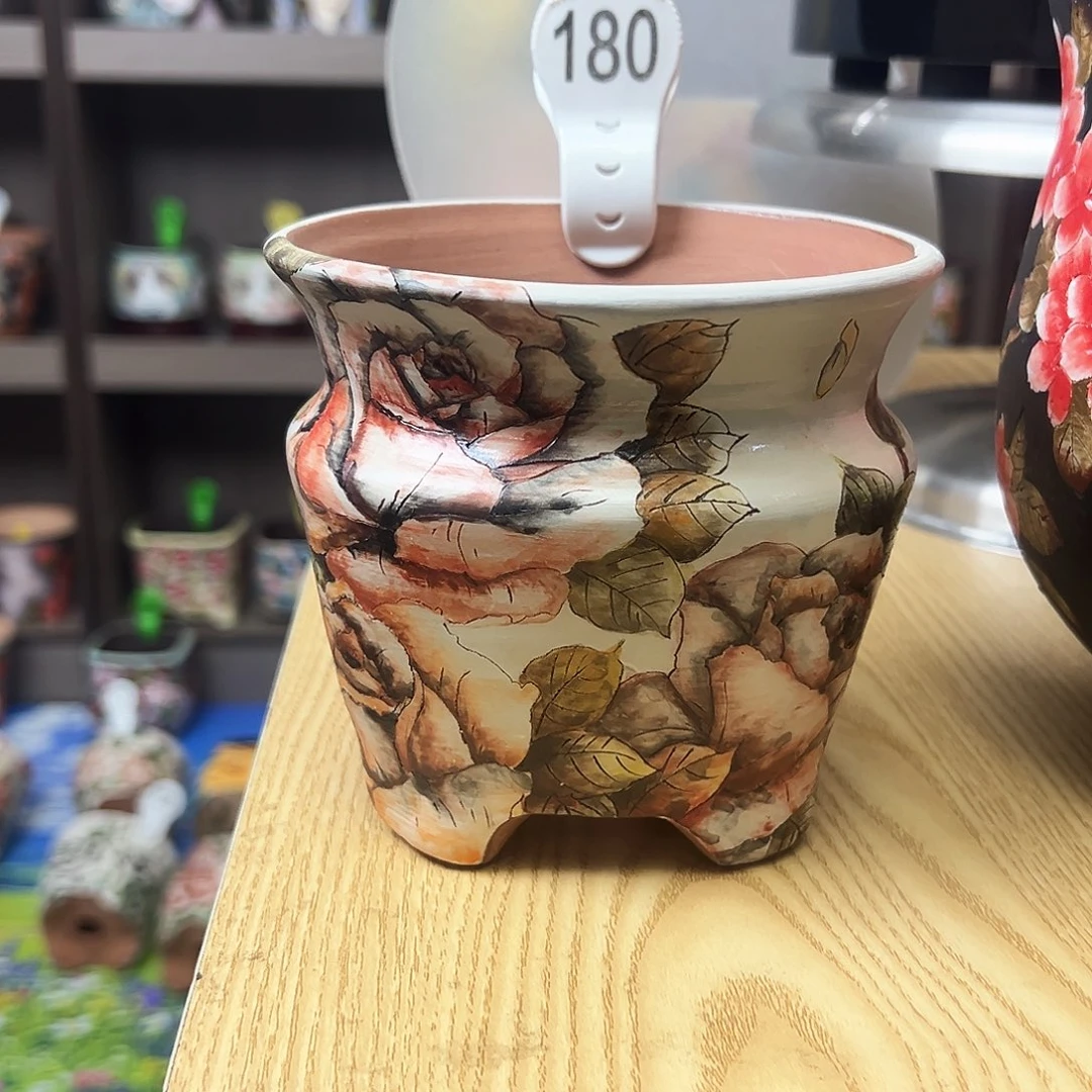 差***岁手绘陶瓷花盆美盆