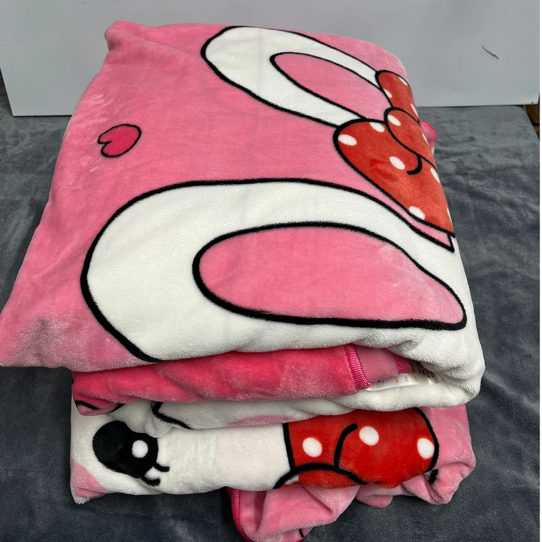 粉色兔子加厚牛奶绒被套200*230cm
