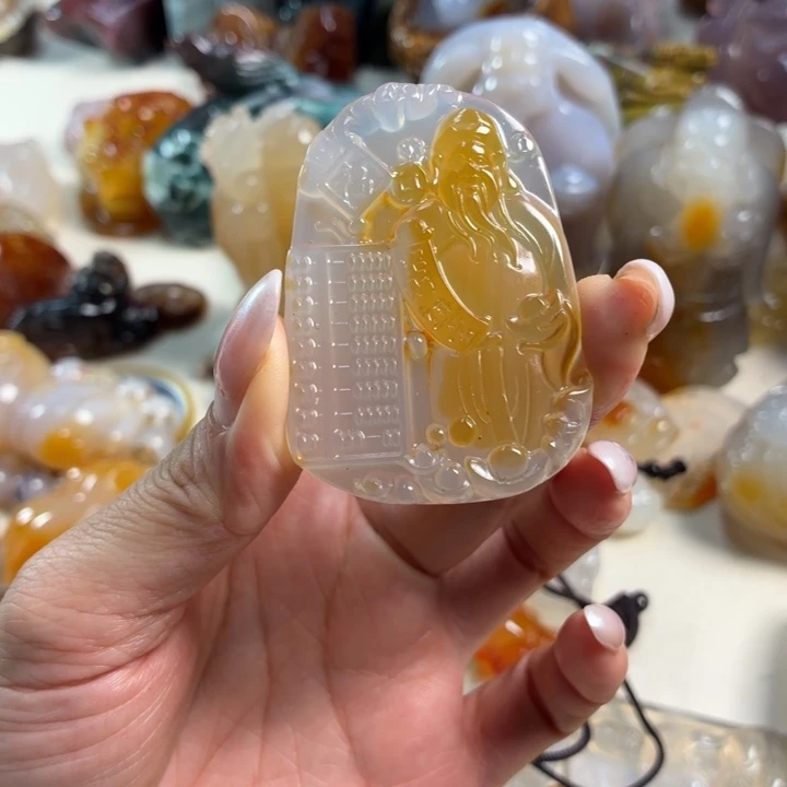 玛瑙/玉髓未镶嵌吊坠(不含链)