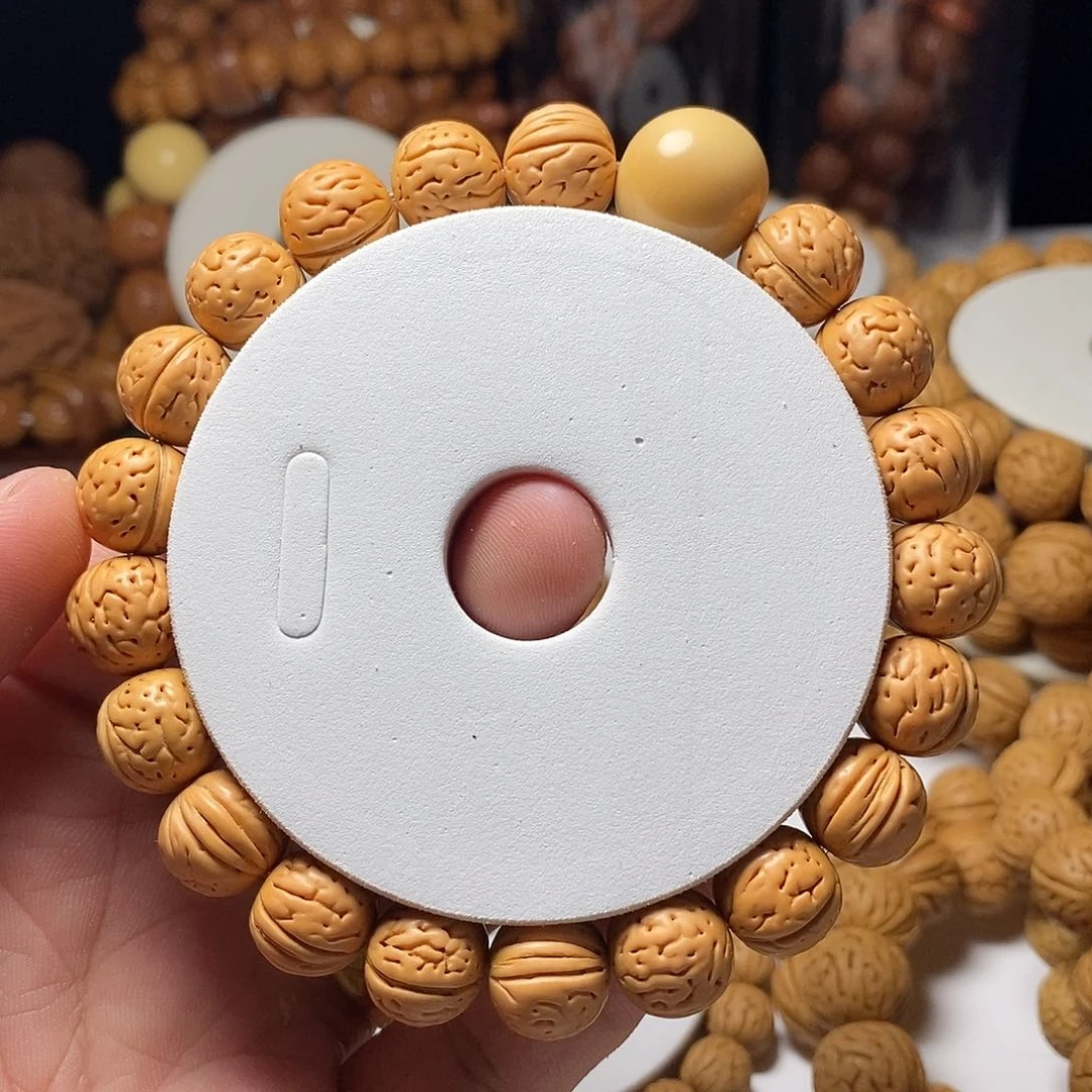 桃核手串善**缘1.2盘锦水晶球