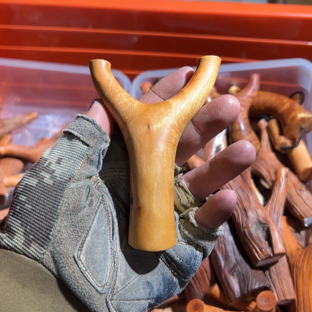 ༺***"火琉璃树杈木弓手工制作