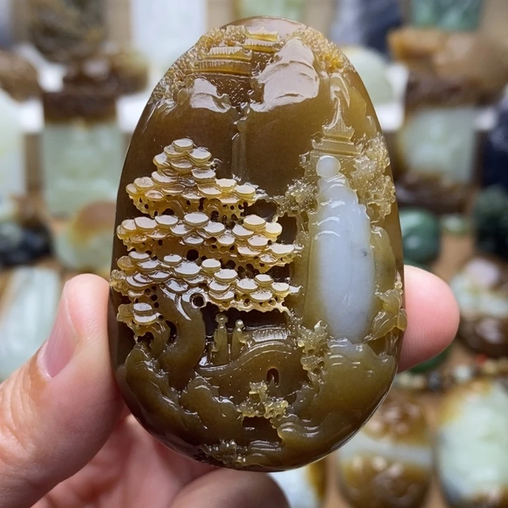 和田玉未镶嵌颈饰