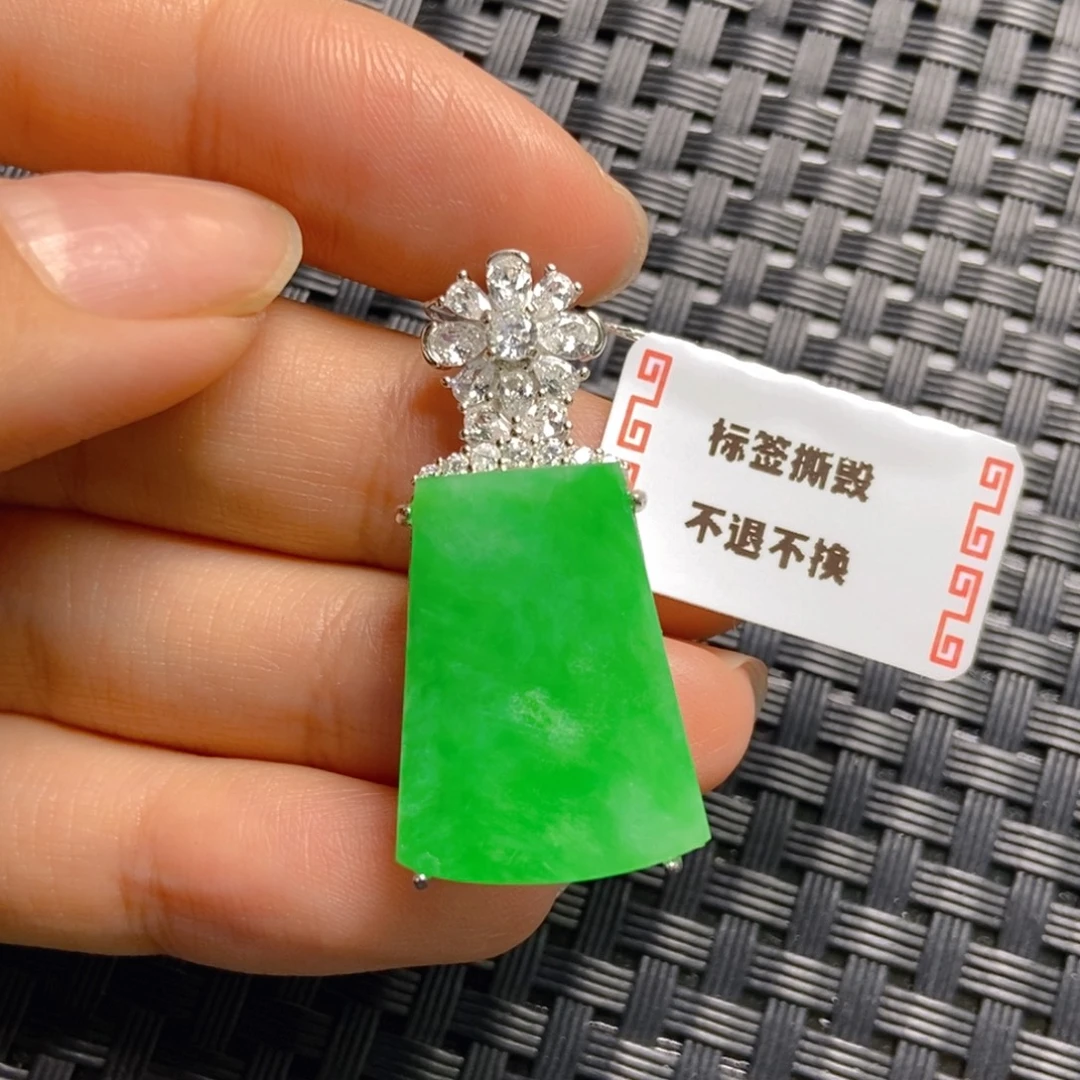 翡翠银S925镶嵌颈饰