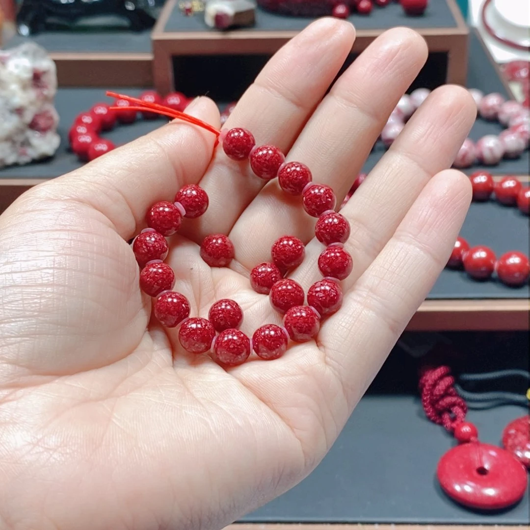 天然辰砂天然晶体卡8的21颗