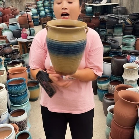 口20高27瑕疵一个盆子。