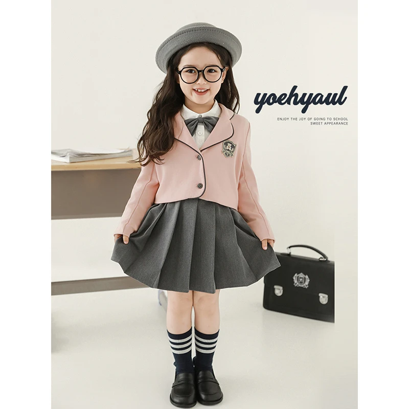 幼悠【皇冠小熊】春壹波春秋英伦学院风时髦洋气女童外套潮 C2999