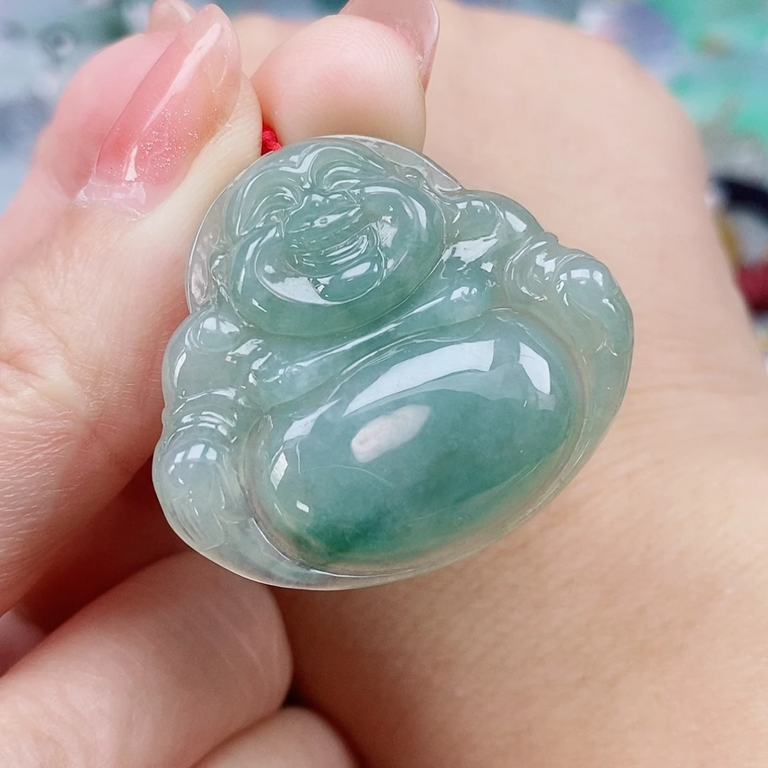颈饰未镶嵌翡翠天然缅甸A货翡翠佛公