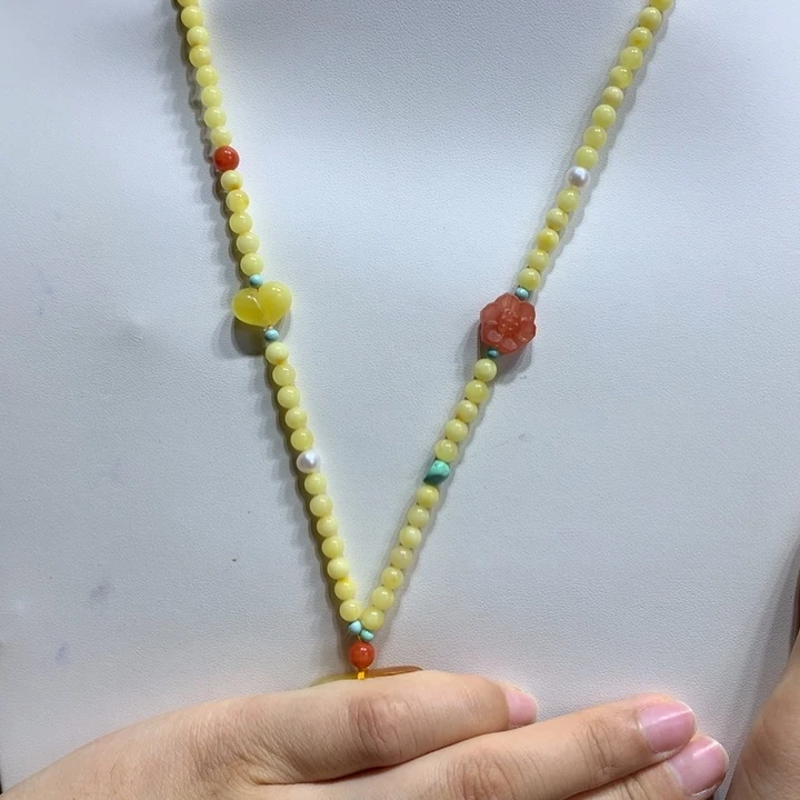 蜜蜡颈饰未镶嵌4.7mm