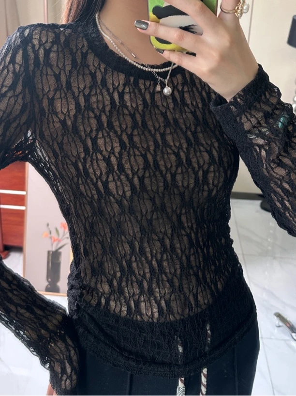 00031南油爆款蕾丝打底衫