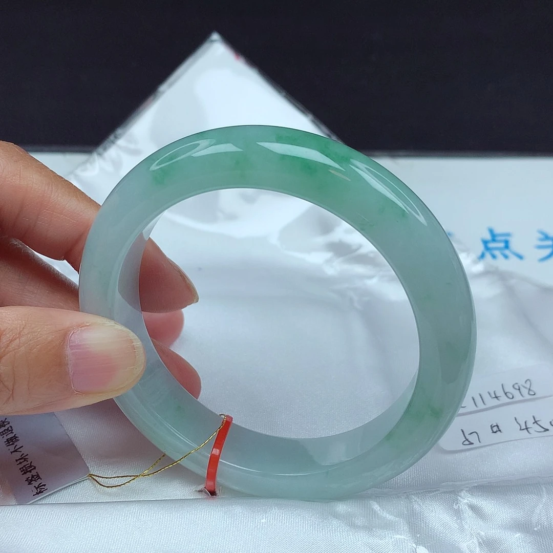 翡翠未镶嵌手镯57圈4698