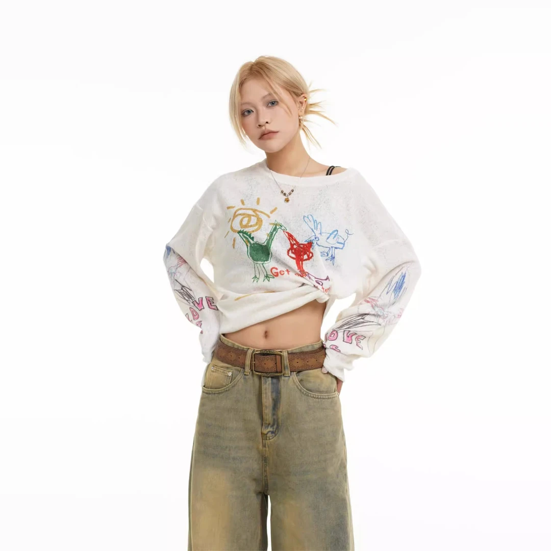 【免费试穿】防晒罩衫T恤女日系2025秋装薄款休闲外穿宽松长袖上衣