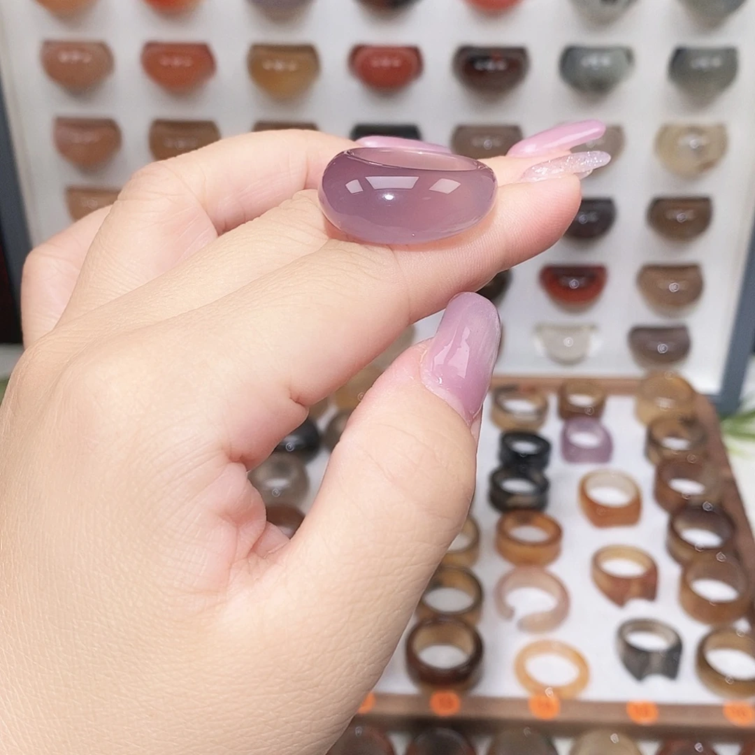 @***n玛瑙/玉髓未镶嵌戒指港19