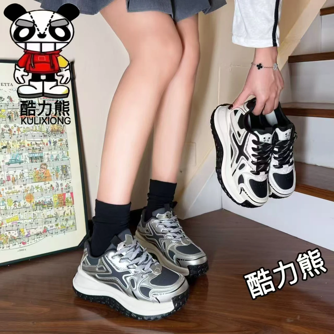 酷力熊冬季新款欧若风鞋子女2025秋冬皮面透气百搭假日休闲风982