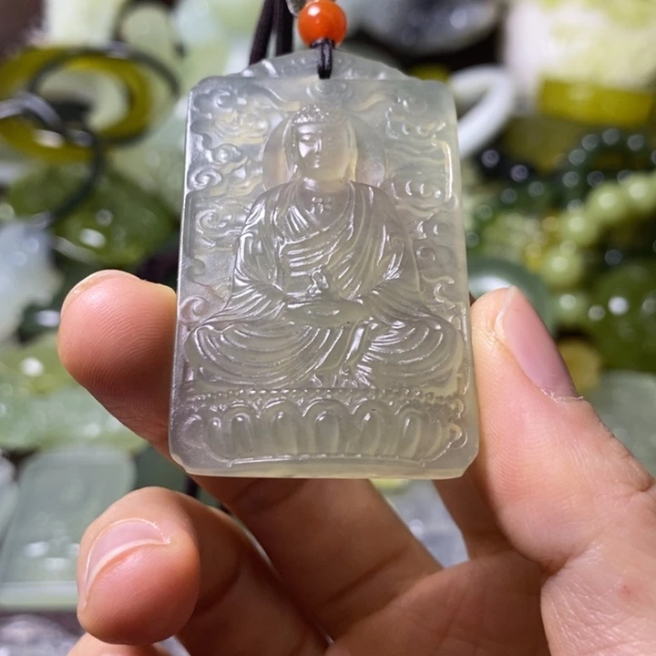 岫玉岫玉挂件未镶嵌寒*
