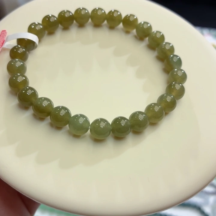 翡翠未镶嵌手链冰胶寿黄卡7.5