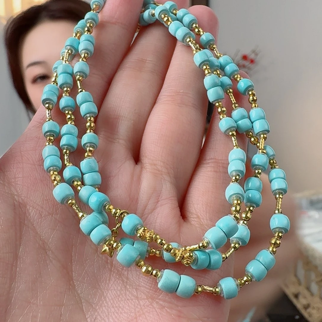 绿松石18K金镶嵌珠宝奇石