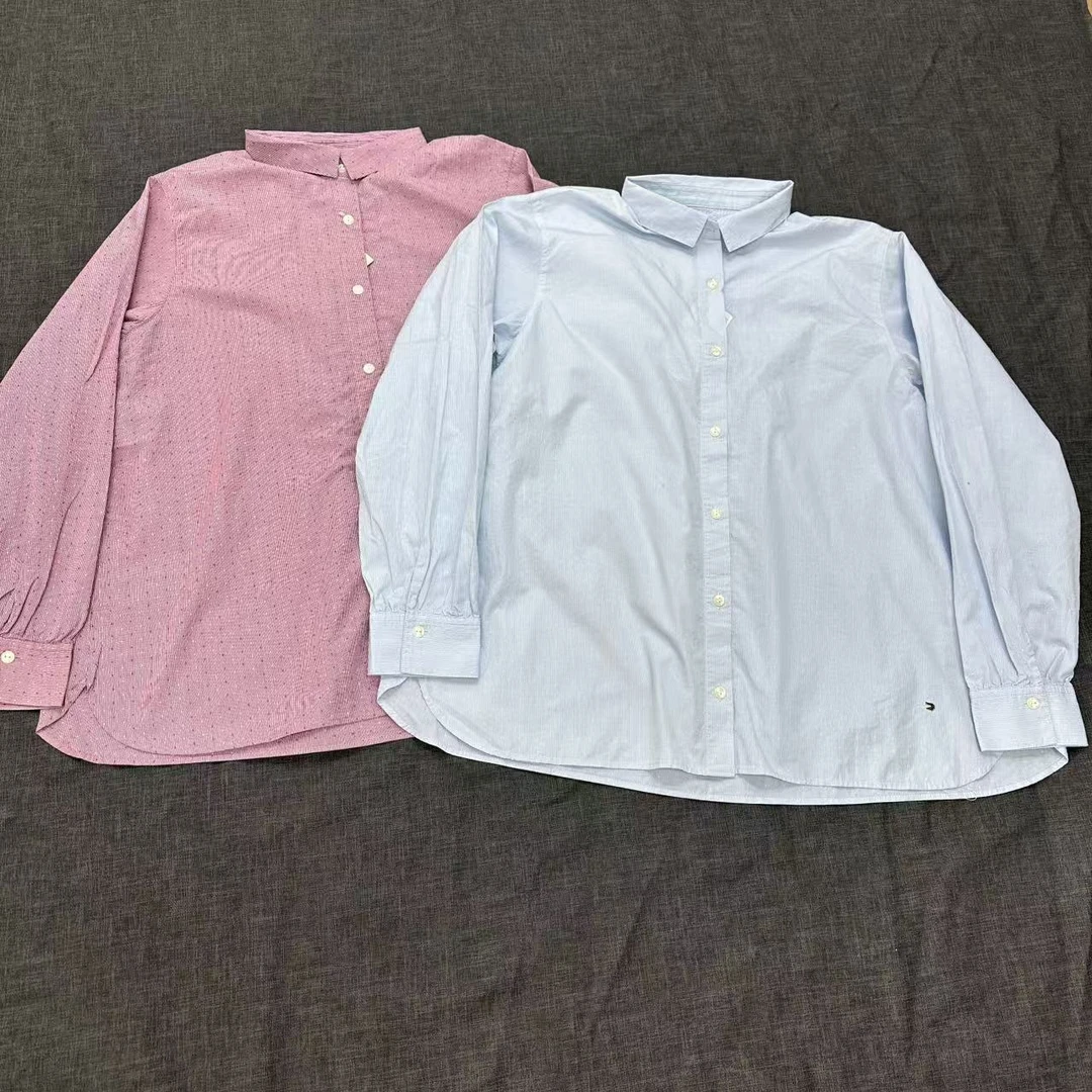 鳄鱼刺绣点点翻领衬衫（25021606）