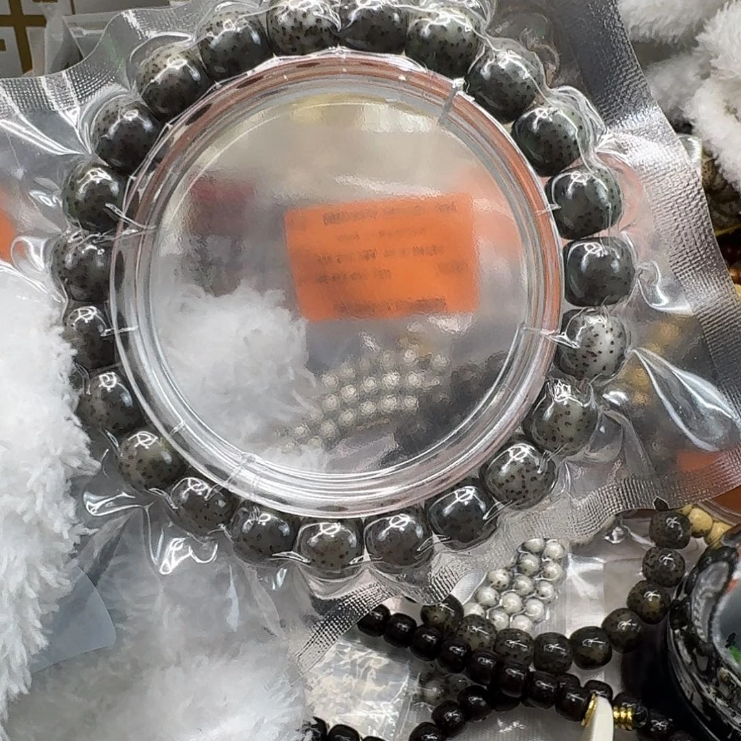 星月菩提手串14高端黑灰星月菩提10桶单圈