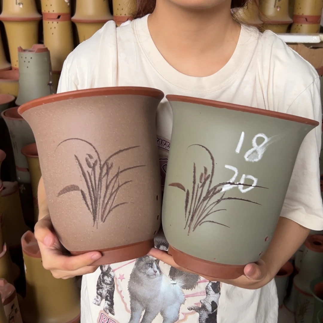 宜兴川阁紫砂花盆