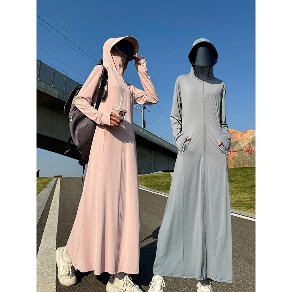 防晒衣女夏季2025新款长款全身透气冰丝防晒服防紫外线罩衫外套