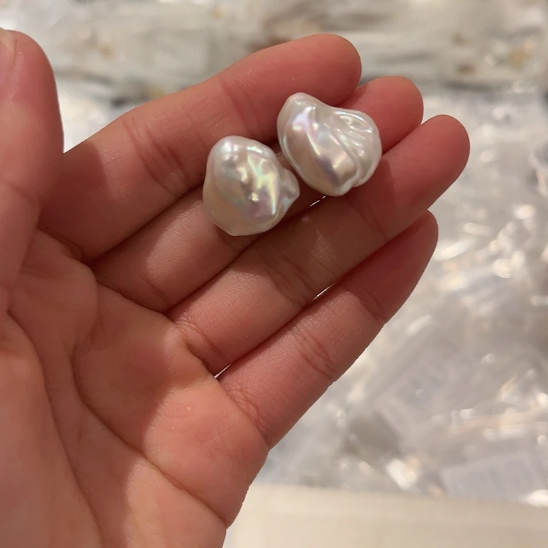 淡水珍珠耳饰银S925镶嵌