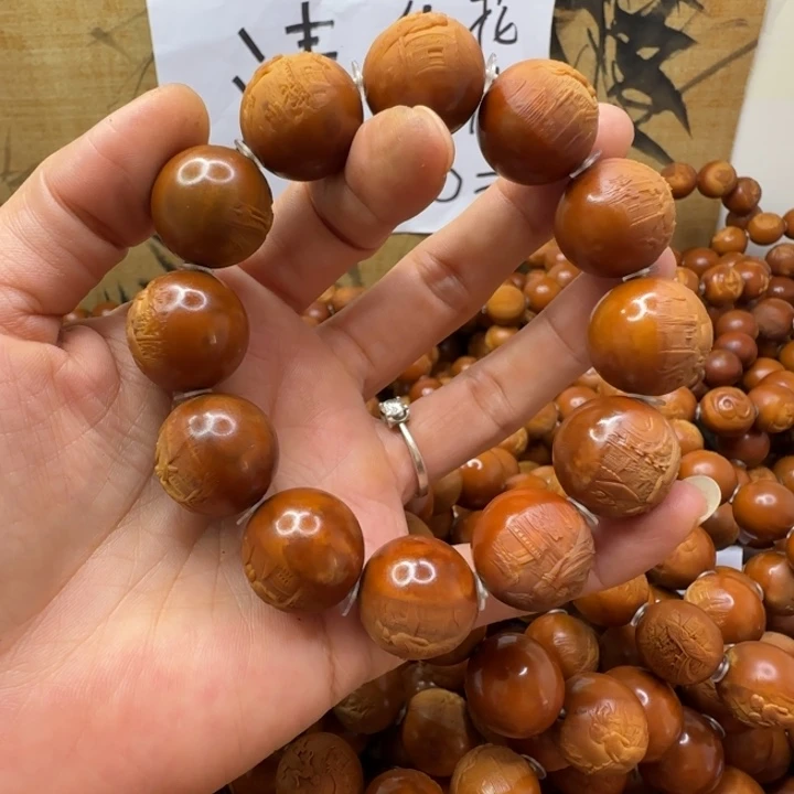 诗***画橄榄核把件橄榄核手串