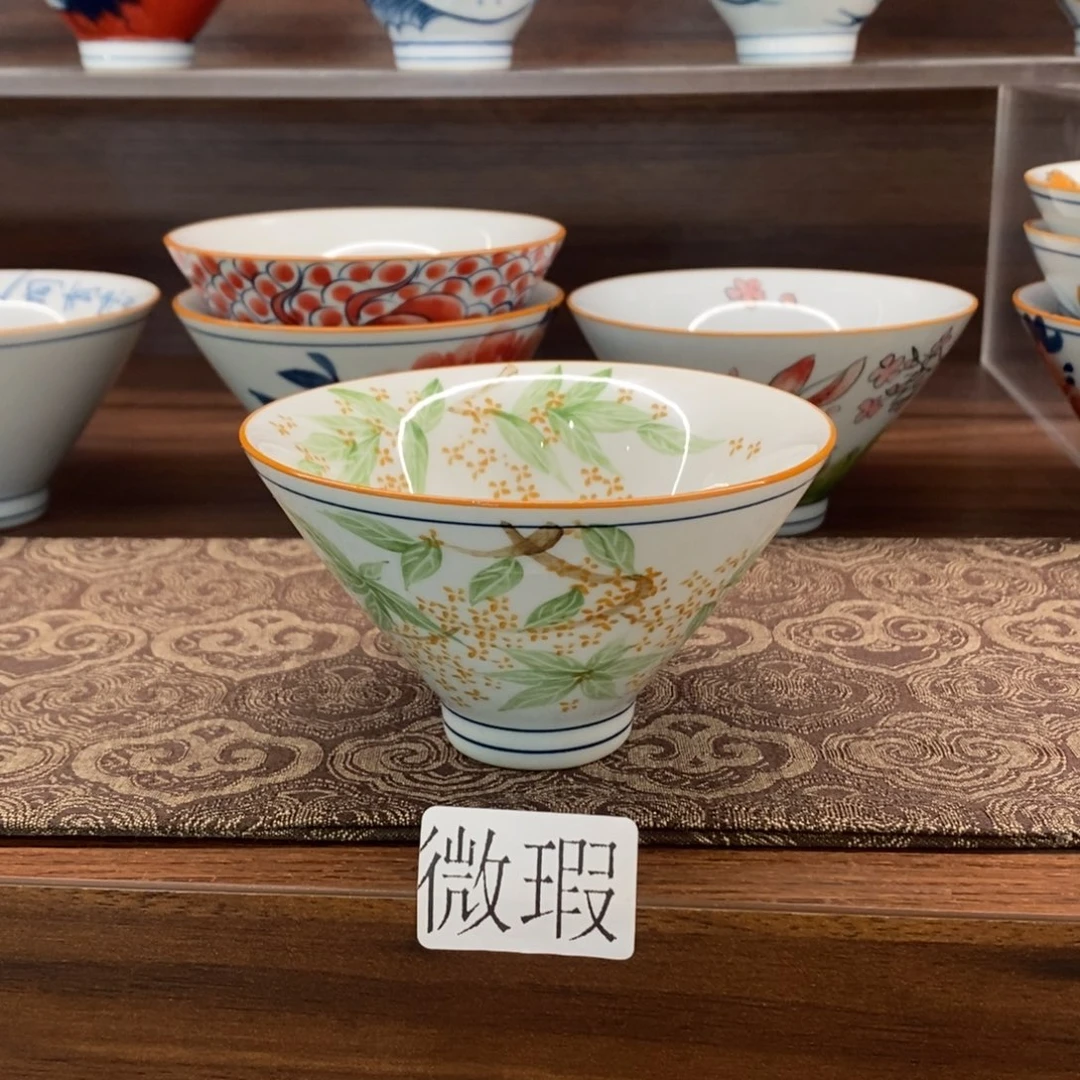 釉下手绘茶具微瑕