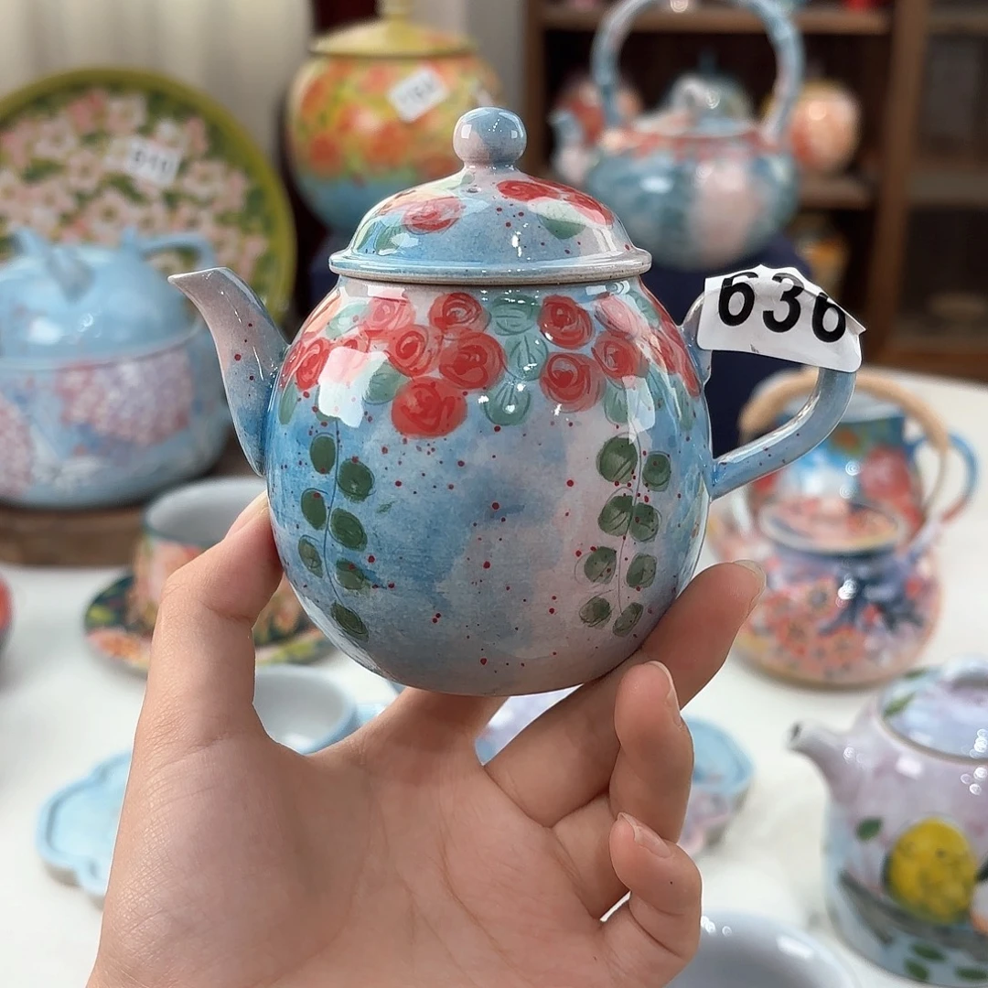 景德镇手绘高温釉下彩陶瓷茶具