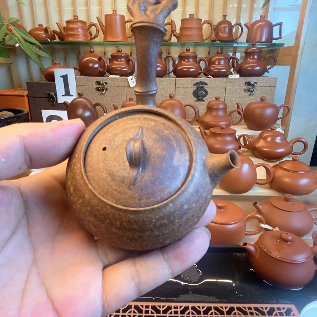东***业茶壶紫砂侧把柴烧120cc