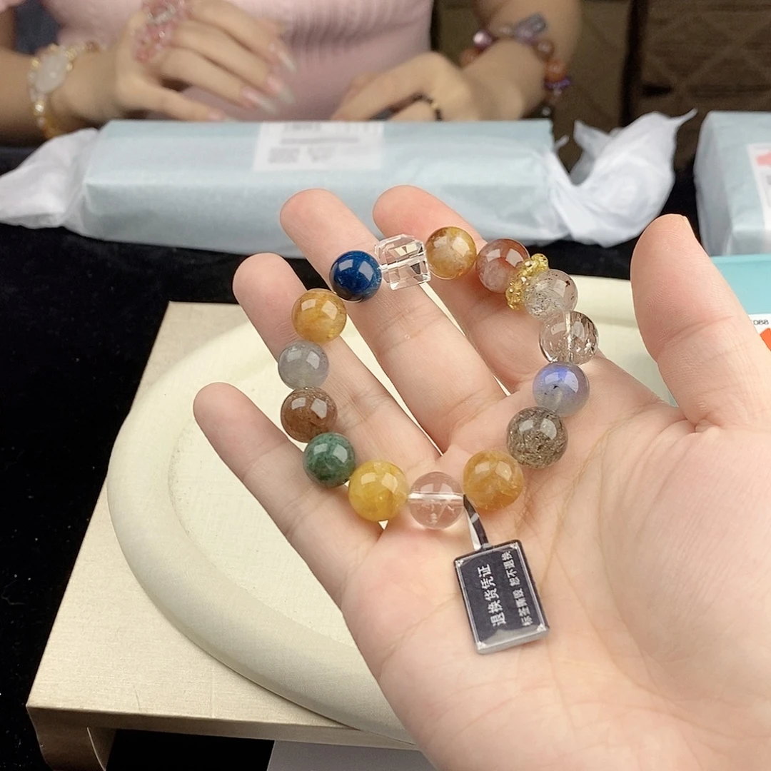 银S925镀金镶嵌手链水晶