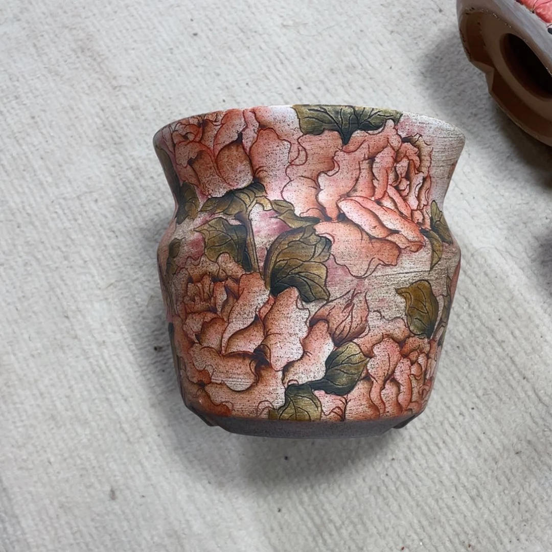 紫砂花盆玲*陶瓷多肉花盆瑕疵