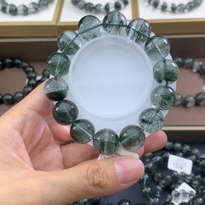 未镶嵌手链水晶绿幽灵