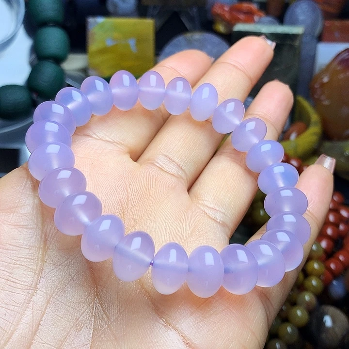 硅化玉未镶嵌手串紫冰手串