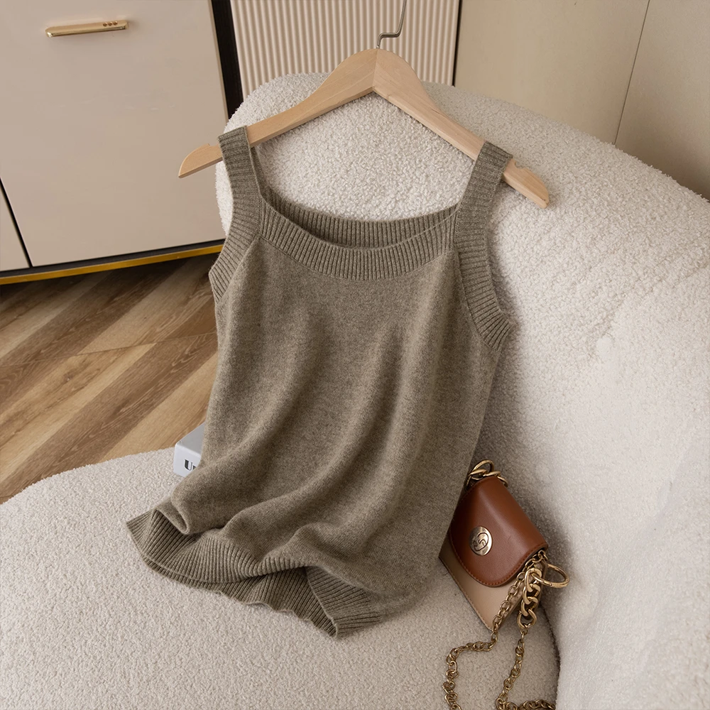 款！绒质体验感背心圆领羊毛衫显瘦百搭打底YM-QH-背心