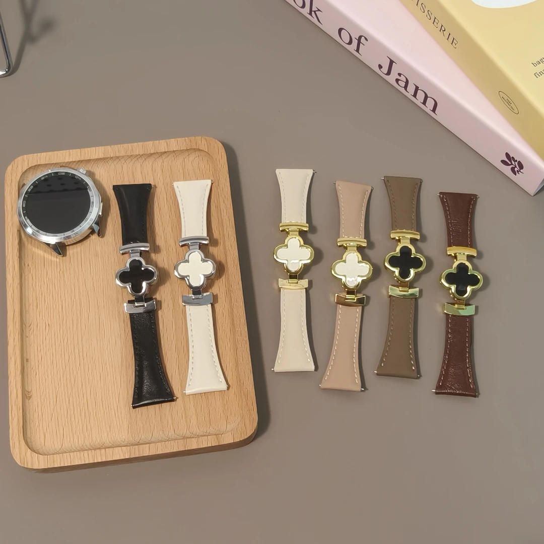 适用华为手表表带GT5/GT5pro/GT4/非凡大师四叶草磁吸休闲皮带