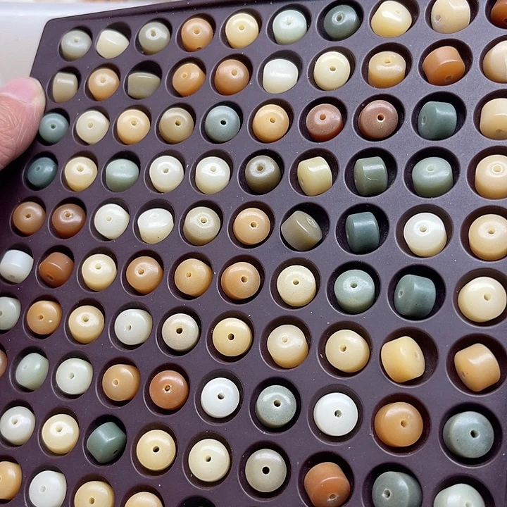 白玉菩提吊坠10-8多宝经纶114颗