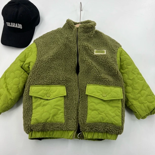 12562高端潮流时尚百搭休闲童装时尚棉外套C17-4-1